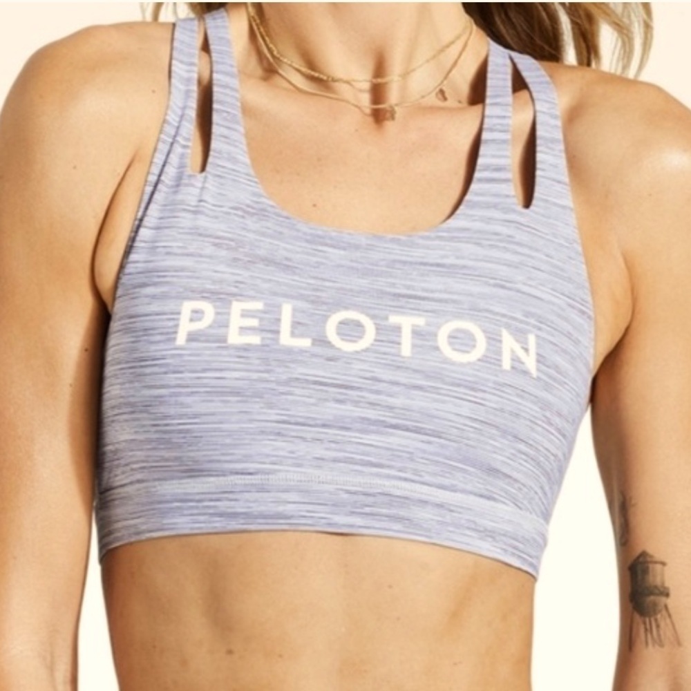 Peloton Push Onward Heather Splice Shoulder Bra Sz M